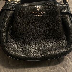 Kate Spade Black Pebbled Leather Hobo Bag